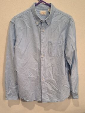 Dockers Light Blue Long-Sleeve Button-Down Shirt Men's Medium